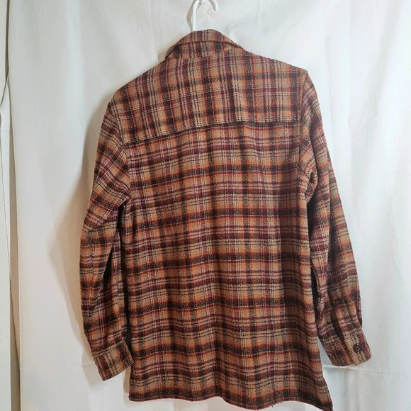 Mac & Jac Womens Plaid Flannel Shirt Long Sleeve Button Up Fall‎ Winter Casual - Picture 4 of 5